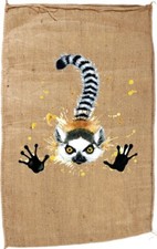 Kaffeesack  MOTIV Lemur Kopi Luwak  JUTESACK  SACK DEKO Kaffeesäcke  Sack