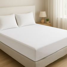 Auping Molton Matratzenschoner Weiß 180/200x200/210/220 cm Bio Baumwolle