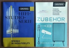 2x Grundig Prospekte 1965/66: Hifi Studio Serie / Zubehör (Fachhändler-Ausgabe)
