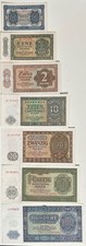 Originaler DDR Banknoten Satz 50 Pfennig - 100 Mark 1948 Erhaltung Unc - aUnc