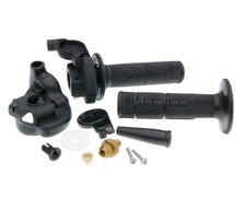 Gasgriff Set DOMINO Cross 2T Kurzhub universal Roller Moped Motorrad Quad Enduro