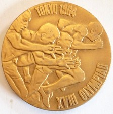 JAPAN, TOKYO, 1964, XVIII. Olympiade in Tokyo, Bronze 30 mm, offizielle Medaille