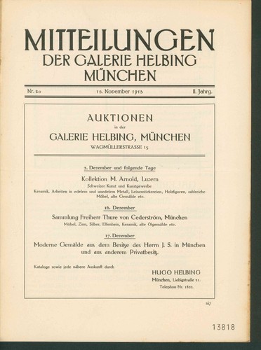 Mitteilungen der galerie - mitteilungen,