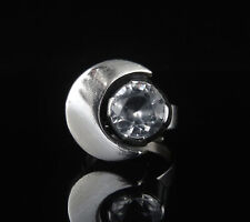 Finland Sten & Laine Designer Silberring mit Bergkristall 925 Silber Gr flexibel
