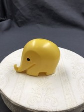 DRUMBO Spardose Elefant GELB Dresdner Bank ca.8x7 cm 70er Jahre COLANI