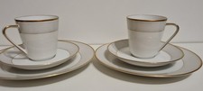 2x Hutschenreuther Kaffeegedeck "Noblesse" mit Goldrand