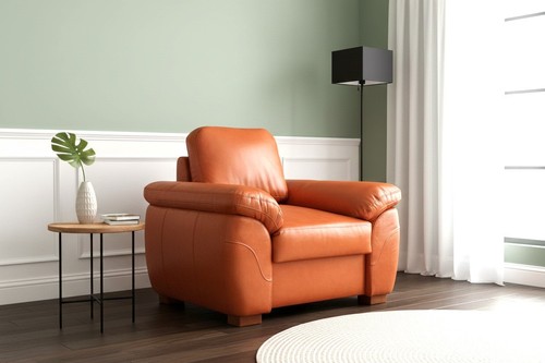 Cognac echtleder sessel - echtleder,