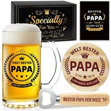 Papa geschenk set bierkrug - papa,