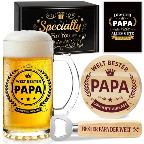 Papa geschenk set - papa, bierkrug