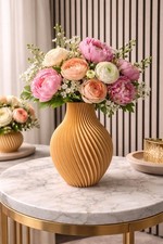 Moderne Deko Vase Beige