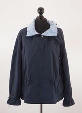 GANT Damen Blouson Jacke M blau dunkelblau uni leicht kurz Kapuze