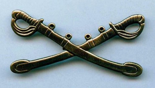 Anstecker gekreuzte schwerter - anstecker,