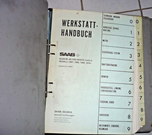 Saab werkstatthandbuch 96 - , 95