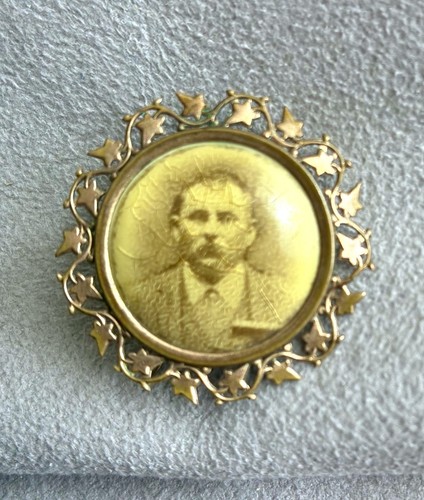 Antike jugendstil fotobrosche - jugendstil,