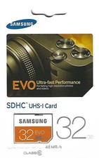 32 GB SAMSUNG EVO SDHC UHS-I