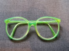 Neongrünes großes Brillengestell Kunststoff rund unisex