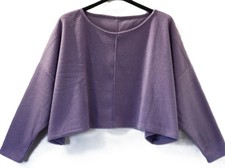 BORIS INDUSTRIES kastig weites Fleece Shirt Überwurf 46-48-50-52 flieder