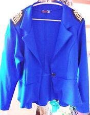 Nietenjacke mit Schößchen,Größe 42/44, royalblau