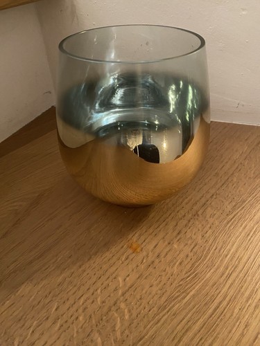 Glas deko windlicht gold - windlicht,