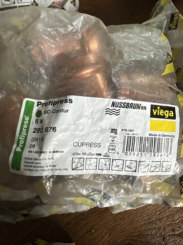 Viega pressfitting muffe 28mm - pressfitting,