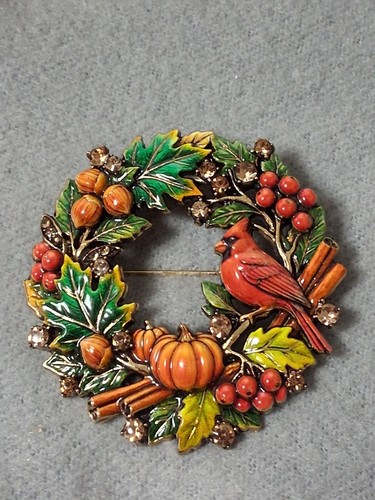 Schmuck brosche emaille herbst - schmuck,