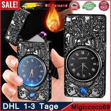 Elektro Lichtbogen Dual Arc Sturm Feuerzeug USB Aufladbar Plasma Lighter Gift