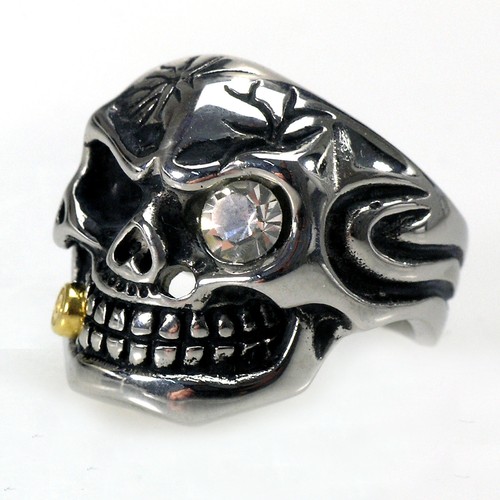 Edelstahl ring evil skull - edelstahl-,