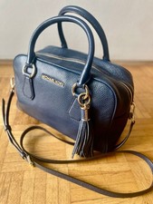 MICHAEL KORS Handbag Bowling Bag Navy Blue Original
