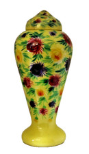 Deckelvase aus glas malerei - aus, glas,