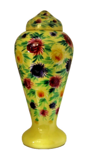 Deckelvase aus glas - aus, glas,