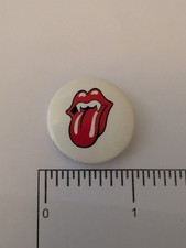Rolling Stones:  Tongue (white background)  Original Badge/Button