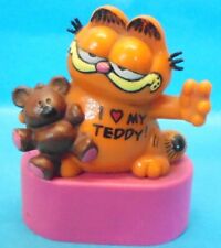 GARFIELD mit TEDDY auf rosa Lang Spitzer Aufdruck I love my Teddy Bully 