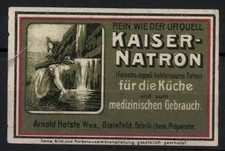 Reklamemarke Kaiser-Natron für die Küche und zum medizinischen Gebrauch, Fabrik 