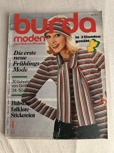 Burda moden januar - burda, 1974