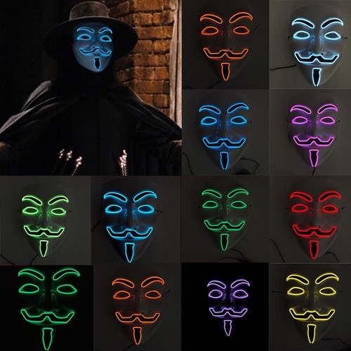 Led grusel maske anonymous - grusel,