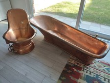 Antike historische Badewanne +Sitzwanne aus Kupfer SELTEN RAR