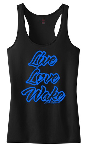 Live love wake racerback tank - live,