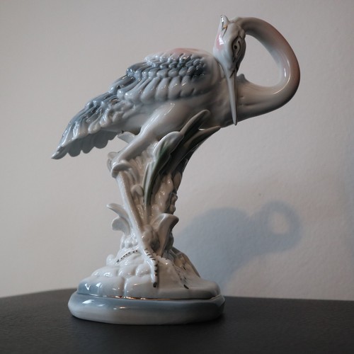 Fischreiher porzellanfigur aus - fischreiher,