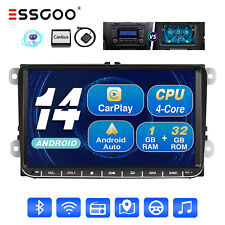 9" Autoradio Carplay Android 14 32G GPS Navigation Für VW GOLF 5 6 PASSAT Touran