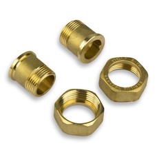 Wasserzählerverschraubung 1" AG x 1 1/4" IG Wasserzähler Messing Verschraubung