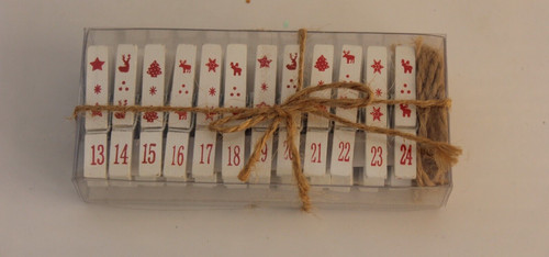 Adventskalender holzklammern - adventskalender,