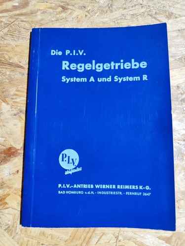 Regelgetriebe system a - p.i.v,