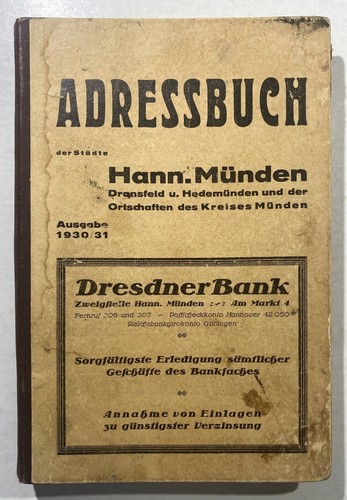 Adressbuch der städte hann - adressbuch,