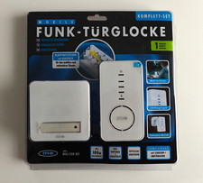 M-E Mobile Funk-Türglocke Funkgong Set BELL-220 Bell 220 Funkklingel Set Weiss