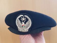 VERALTETES SCHWARZES BASKENMÜTZE DER VEREINIGTEN ARABISCHEN EMIRATE POLICE FORCE - GRÖSSE 7