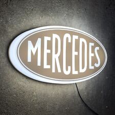 MERCEDES LOGO 1902 LED LEUCHTEN GARAGE SCHILD OLDTIMER BENZINER AUTO AMG