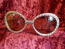 Brille Sonnenbrille Gläser vintage Brevete SGDG Frankreich Metallrahmen Silber