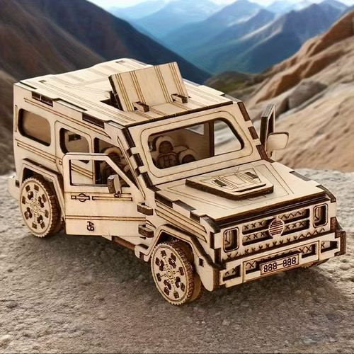 Holz geländewagen puzzle - geländewagen,
