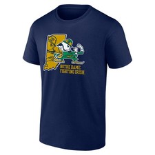 NCAA College T-Shirt Notre Dame Fighting Irish State Lock in Shirt navy
