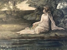 Gemälde 1900 Gouache Hochzeit